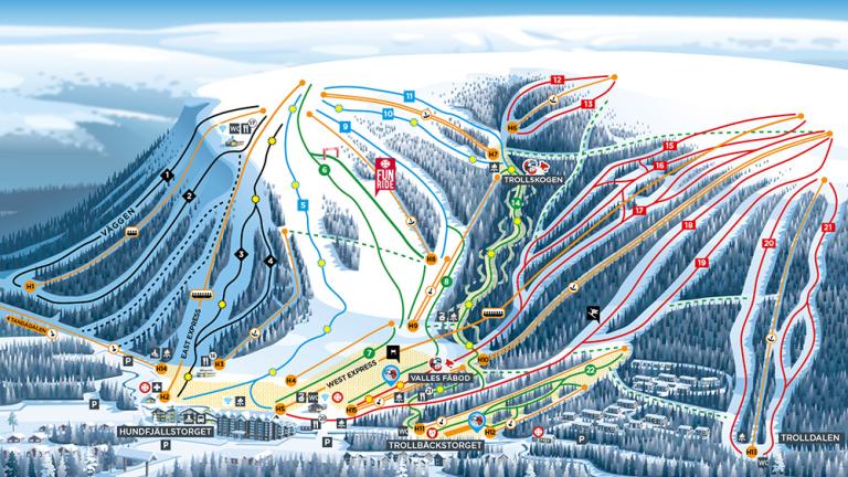 Pistkarta Hundfjället