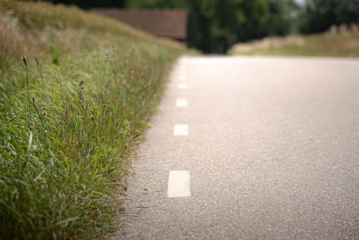 Kanten på en bilväg