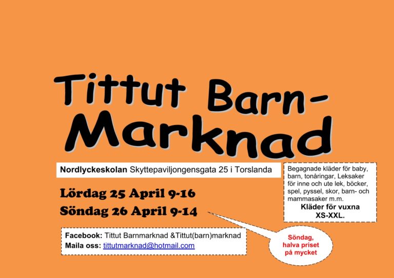 TITTUT BARNMARKNAD 25-26 april 2026